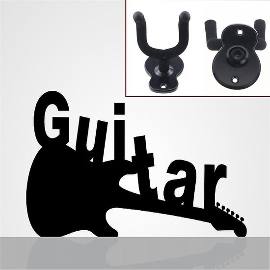 Gitaarhaken haak haak muurbeugel haak met schroeven gitaar beugel elektrische bas elektrische haak viool ukelele (4 pack