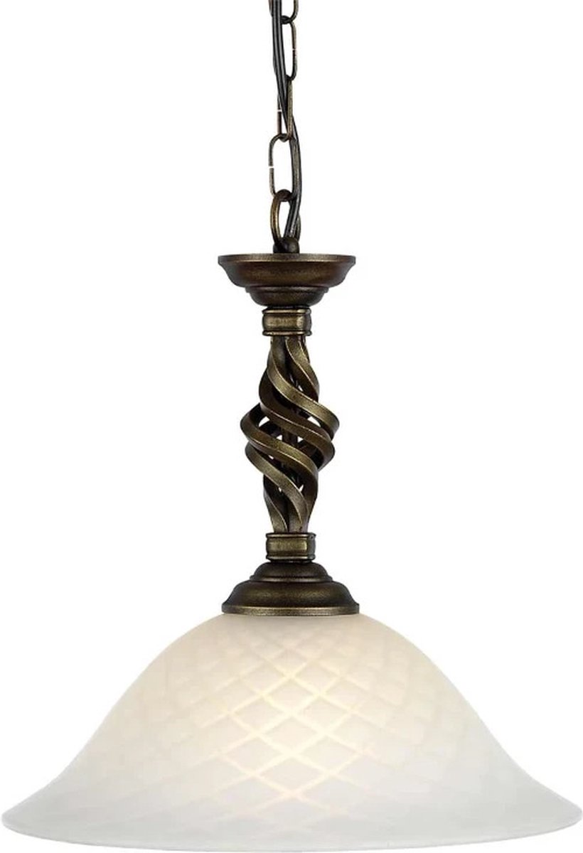 Landelijke Hanglamp - Steady Lighting - Metaal - Landelijk - E27 - L: 34cm - Voor Binnen - Woonkamer - Eetkamer - Zwart