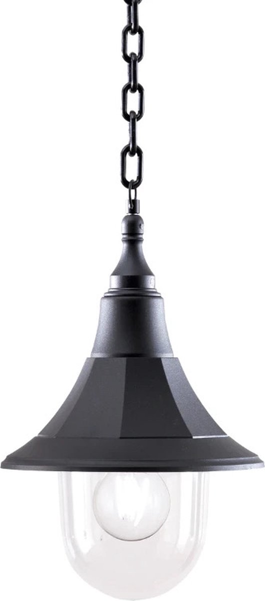 Landelijke Hanglamp - Steady Lighting - Kunststof - Landelijk - E27 - L: 25cm - Voor Buiten - Woonkamer - Eetkamer - Zwart