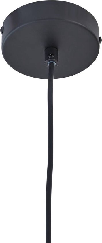 Lindby - Lampe suspendue - 1 lumière - Textile, métal - E27 - gris, noir