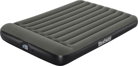 Bestway Luchtbed - Grijs - 2 Personen - PVC/Polyester - Ingebouwde Pomp - Tritech™ Materiaal - I-Beam Constructie - Ingebouwd Kussen van Bestway — afbeelding 4