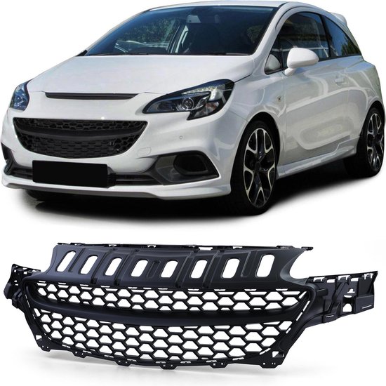 Foto: Passend voor opel corsa e embleemloze sport grill zwart vanaf 2014 opc look