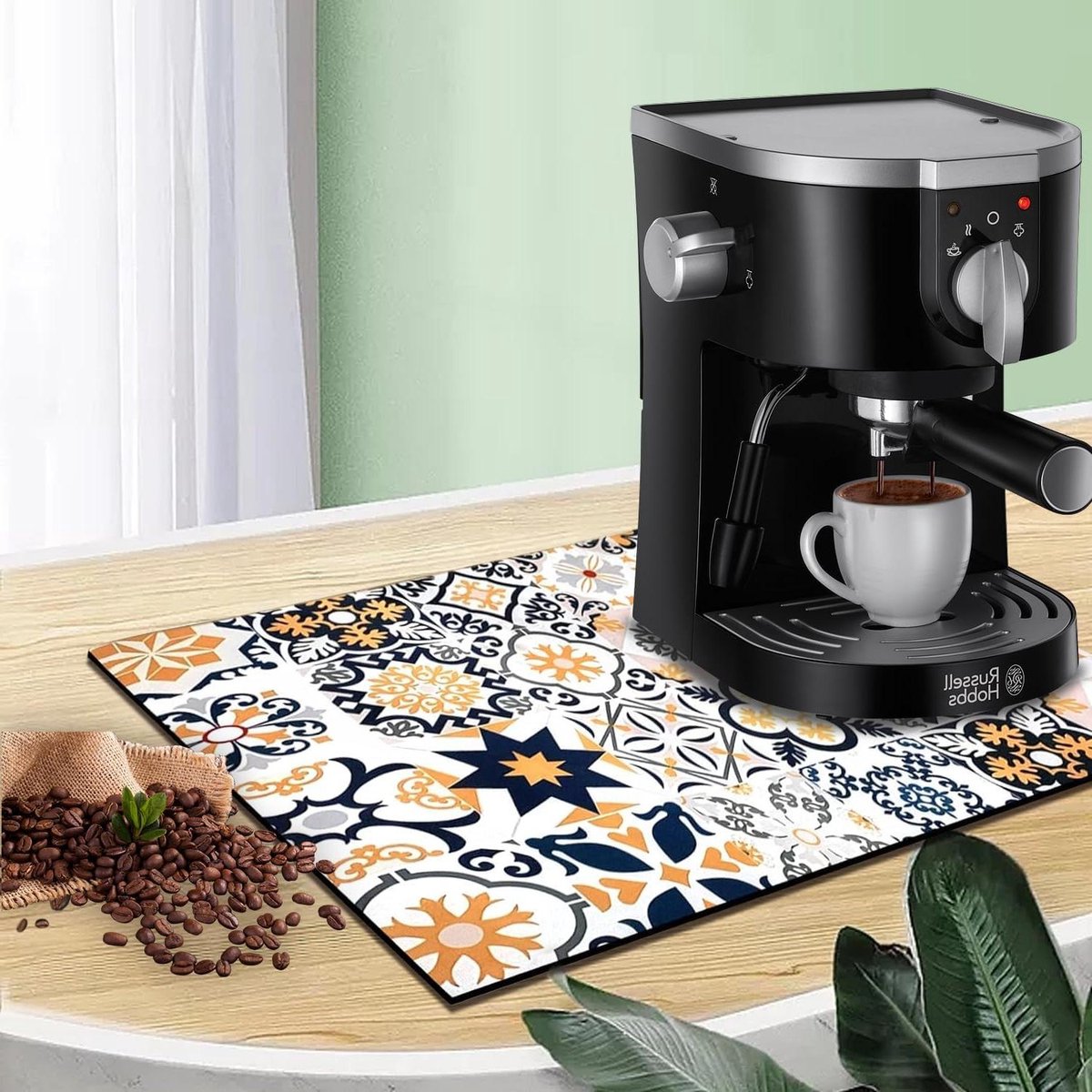 Afdruipmat voor koffiemachine en servies - wateropname onderlegger - gootsteenmat voor keuken - 40 x 60 cm