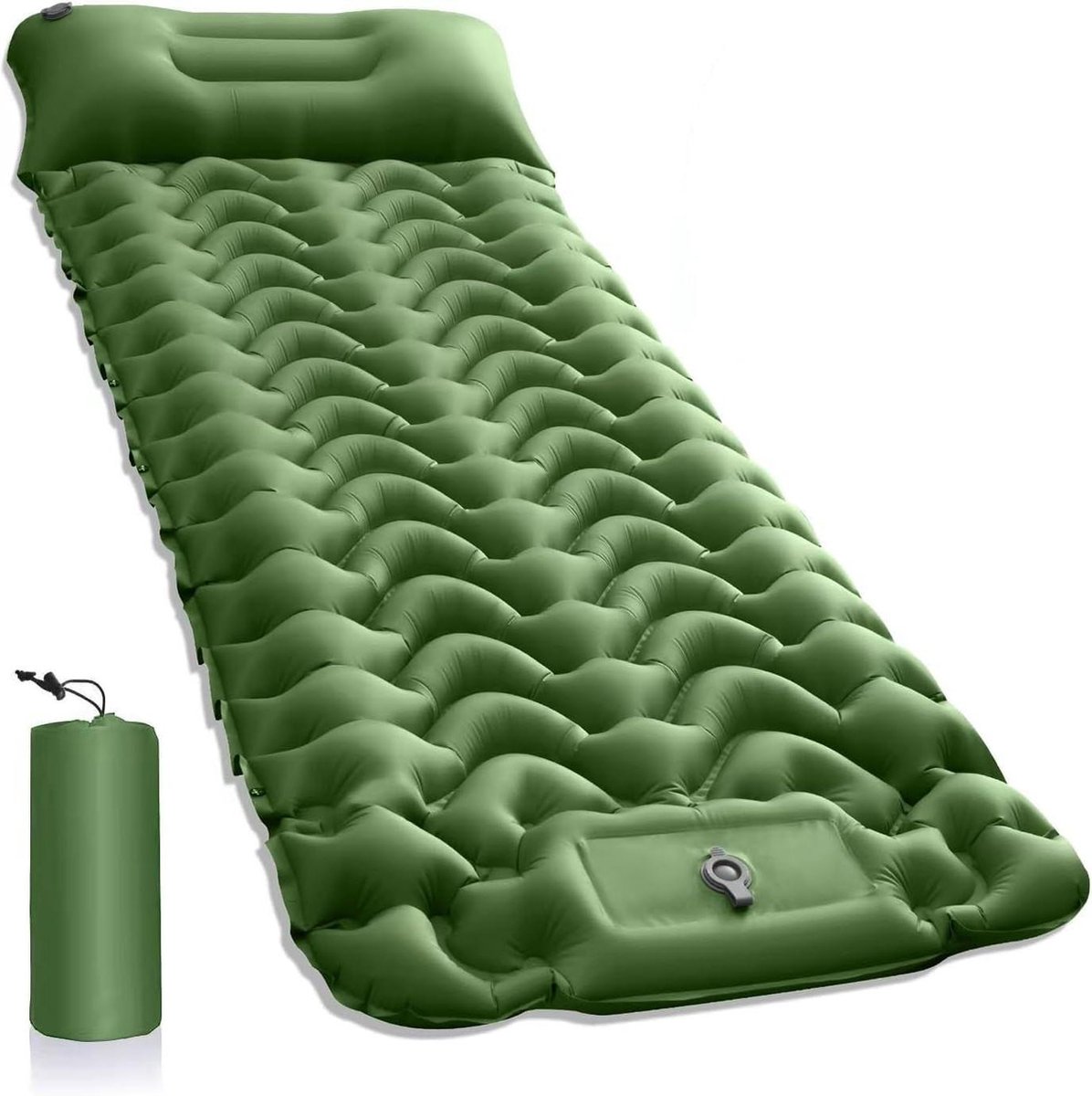 Ultralichte Opblaasbare Camping Mat Met Kussen- Zelfopblazend- Voetperspomp
