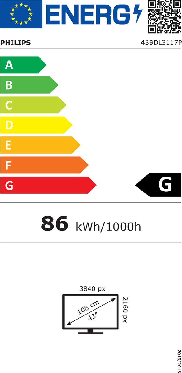 Philips 43BDL3117P - 43"" diagonale klasse (42.5"" zichtbaar)