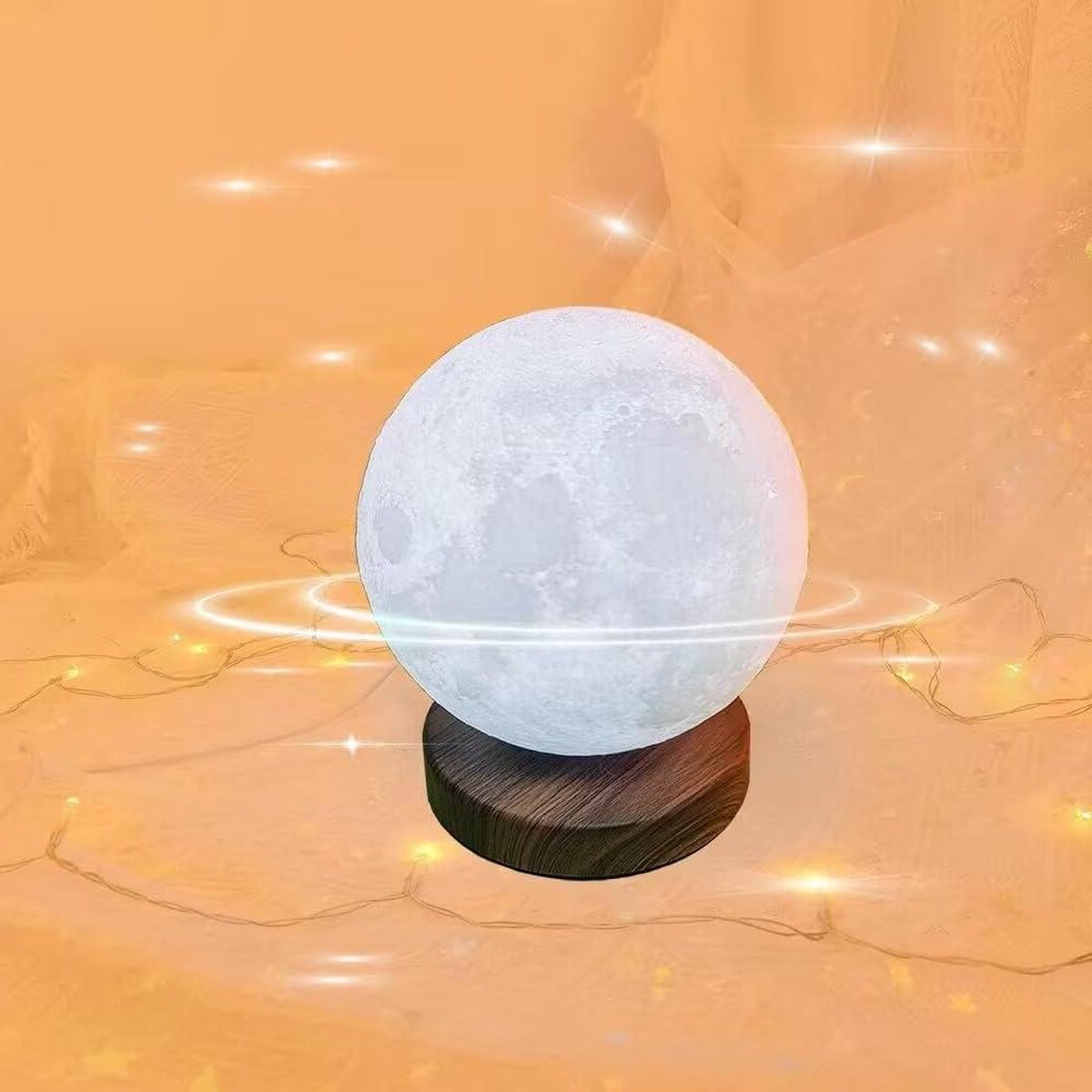 3D Maanlamp 16 kleuren nachtlampje draaibaar maanbol met afstandsbediening decoratieve bureaulamp geschenken
