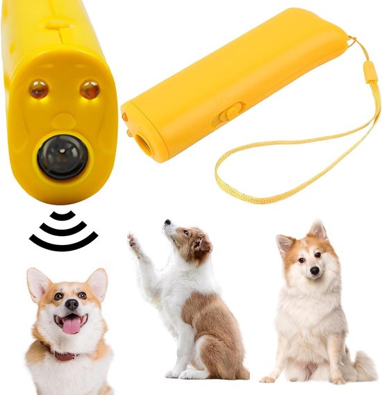 Anti-blafapparaat Ultrasoon, Draagbaar Stop-apparaat Voor Blaffen Van Honden, Handheld Anti-blafcontrole-apparaat Voor Honden Voor Puppy's, Kleine Grote Honden, Buiten, Binnen,Black