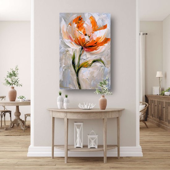 Tableaux de Bloem - Tableaux nature - Peintures toile Feuilles - Décoration murale moderne - Tableau sur toile - Décoration murale salon toile 40x60 cm