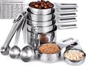 Maatbekers Set van 7: U-Taste Keukenbeker van roestvrij Maatbekers Set van 7: U-Taste Keukenbeker van roestvrij