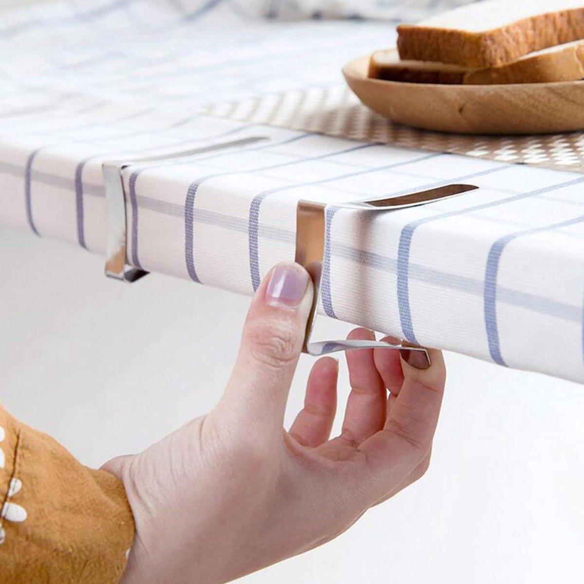 Lot De 16 Pinces à Nappe En Acier Inoxydable Forme Patte De Chat - Anti-glissement Pour Table Extérieure/intérieure