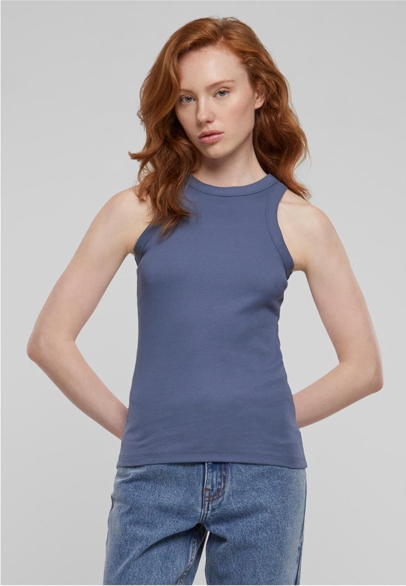 Urban Classics Racer Back Rib Mouwloze top 3XL Blauw