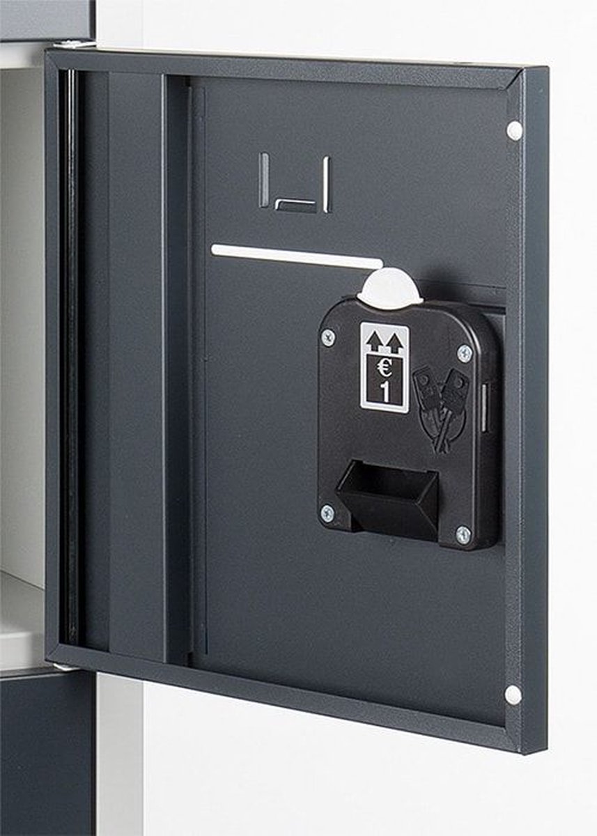 ABC Kantoormeubelen Munt Lockerkast duo color 1 kolom 5 deur 41,5cm breed Licht grijs (Ral 7035)