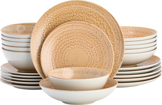Lite-Body Serviesset Hermes - 6 personen - 24 delig - Zwart