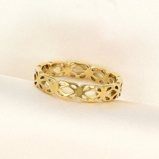My Bendel - Bague Fleurs en or - Bague Fleurs en or - Avec emballage cadeau luxueux