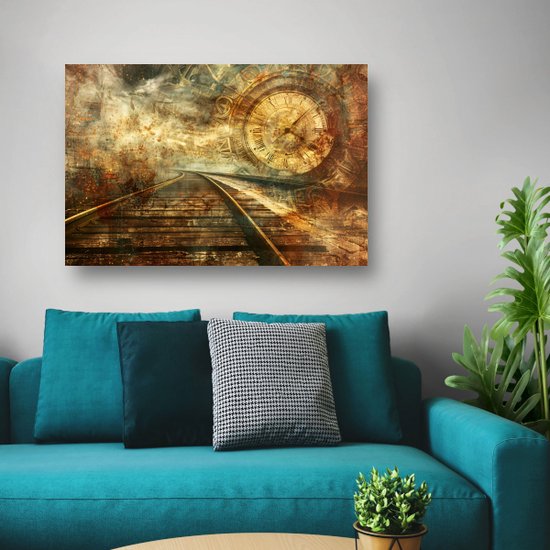Peinture sur rail - Peinture de paysage - Peintures sur toile Temps - Tableaux classiques - Peintures sur toile - Toile décoration chambre 90x60 cm