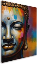 Tableaux Bouddha - Portrait de Religion - Peinture sur toile Peinture à l'huile - Décoration murale murale moderne - Tableaux sur toile salon - Décoration chambre toile 60x90 cm