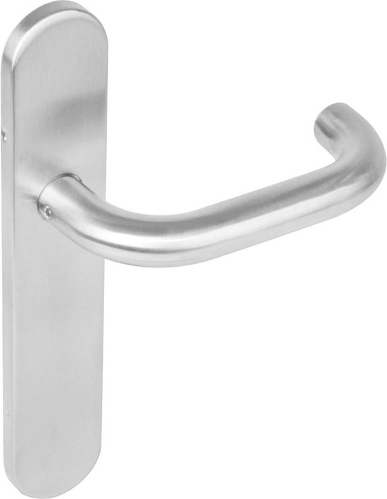 INTERSTEEL Gatdeel rechts 1295 Rond op verdekt schild blind met nokken 7mm RVS EN1906/4
