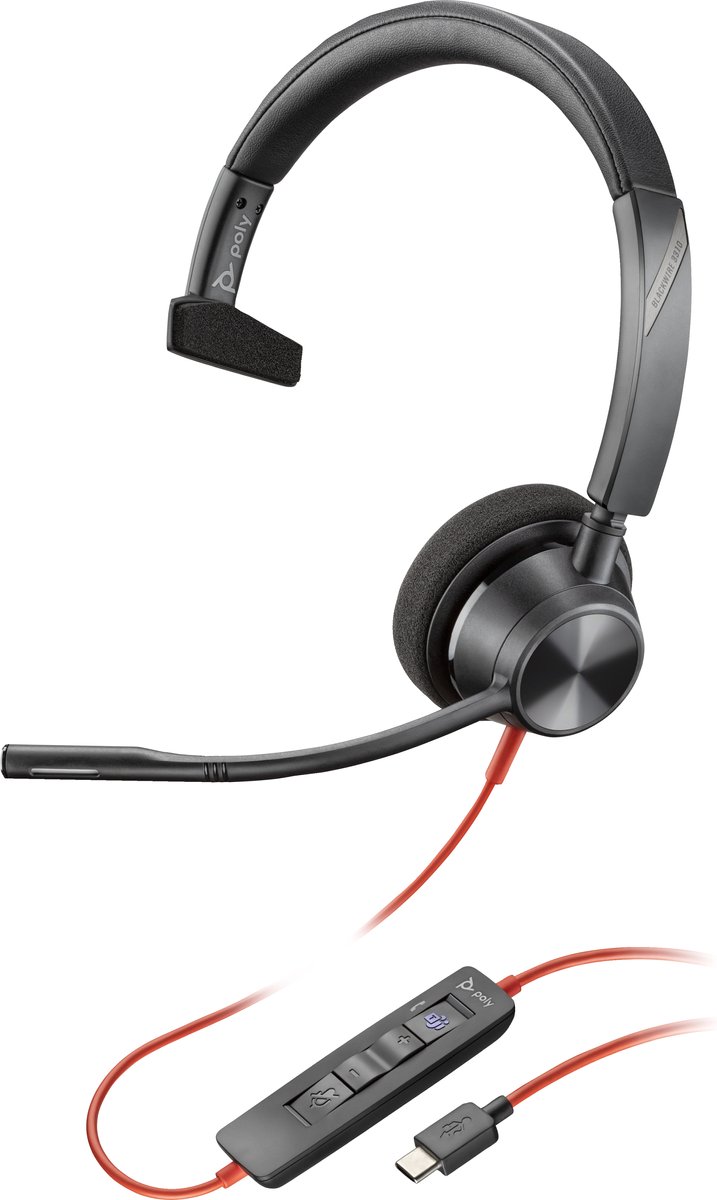 HP Poly Blackwire C3310-M – On-ear headset – Mono – Zwart – Ruisonderdrukking