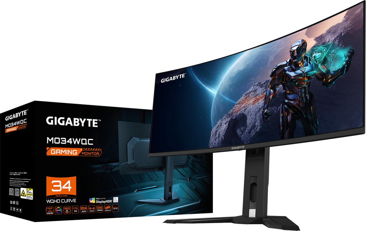 Gigabyte MO34WQC Curved Ultrawide Gaming Monitor 175Hz 34 - afbeelding 3