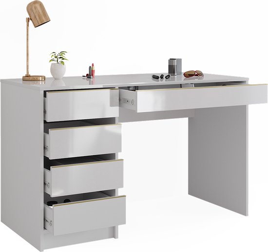 VICCO coiffeuse Sherry Blanc avec LED - Maison