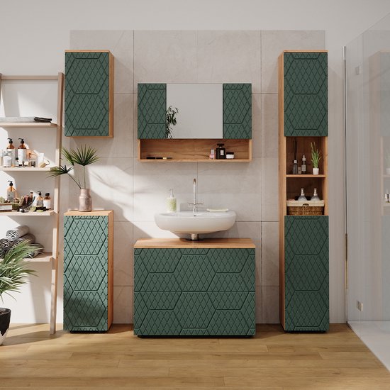 Vicco Ensemble de Meubles de Salle de Bain Irma, Blanc