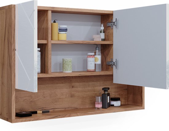 Halfhoge kast Irma Wit hoogglans/goud power eiken 30 x 95 cm Vicco | Wit hoogglans/goud power eiken | Midikast 30x95 cm | 406673127348506