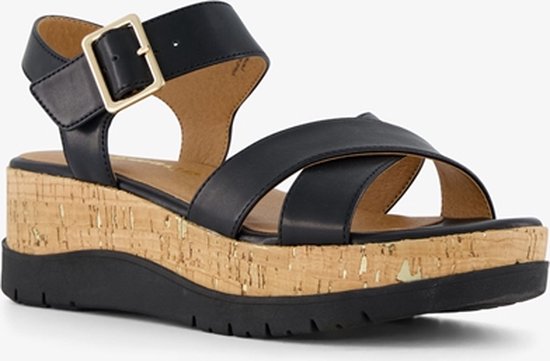 Tamaris dames sandalen met sleehak zwart Maat 36 bol