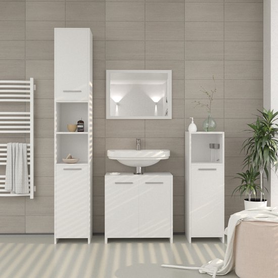 Meuble sous-vasque Ruben, meuble de salle de bains, lavabo, Vicco