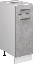 Vicco Élément bas de cuisine R- Line, Béton/ Wit, 30 cm sans plan de travail