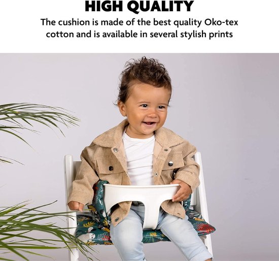 Kussen voor Stokke Tripp Trapp - Handgemaakt in Europa - Groen Kleur - Compatibel met Stokke Tripp Trapp Trip Trap Stoel van Grabease — afbeelding 4
