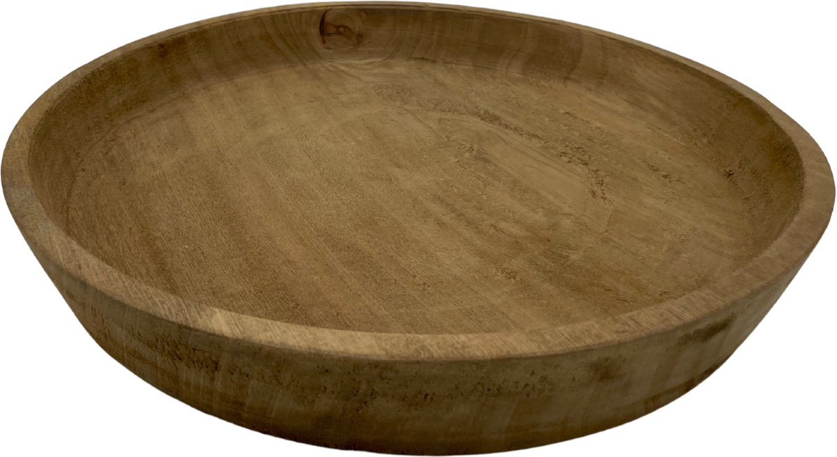 Decoratie Schaal dienblad bruin hout ø 34 cm | 941986 | Home Sweet Home | Stoer & Sober