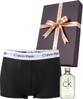 Heren cadeaubox: CK One parfum + Calvin Klein boxershort -  Maat: S