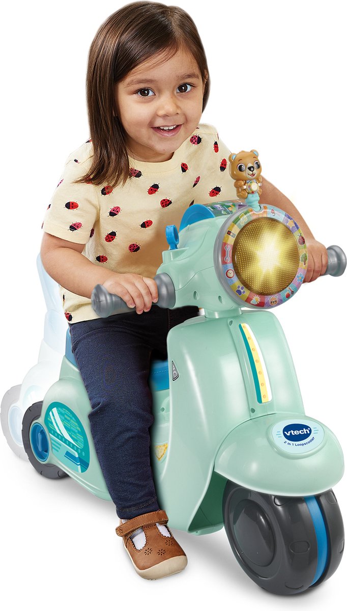 VTech 2 in 1 Loopscooter - Educatief Speelgoed - Ombouwen tot Driewieler - Speelgoed vanaf 1 Jaar - Blauw van Vtech — afbeelding 4