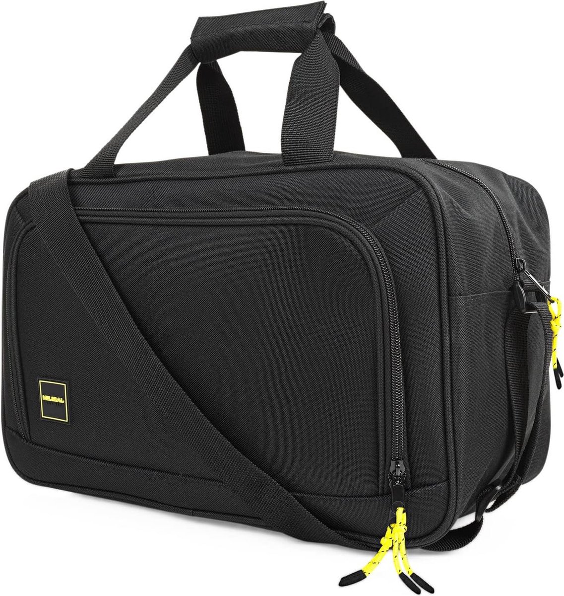 Luxe Weekendtas Stijlvolle Reistas Dames 101535 Zwart Handbagage Tas Weekend Bag