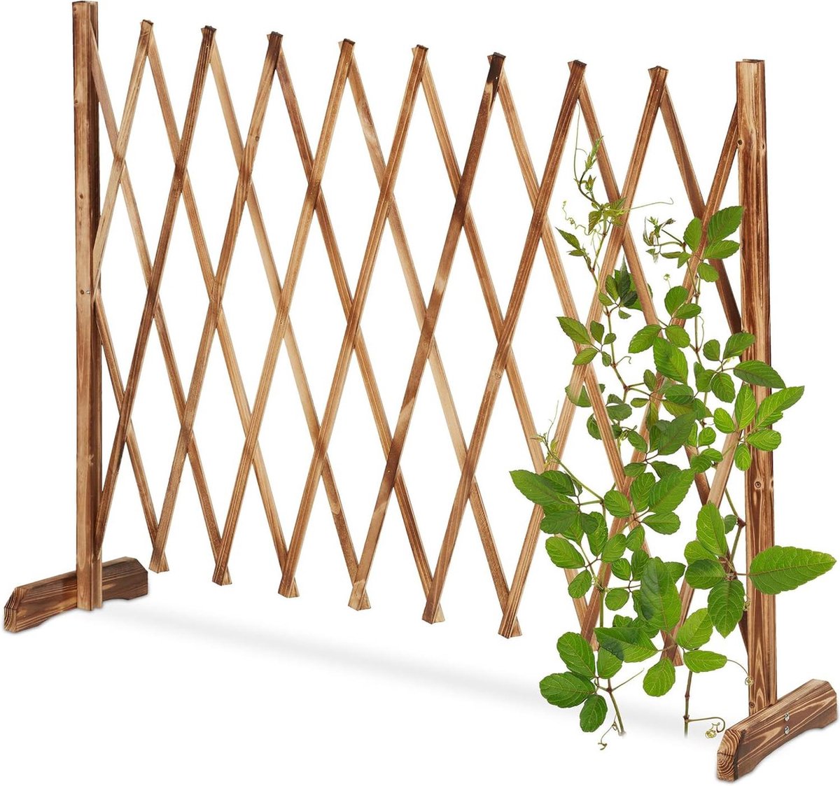 Uitschuifbaar plantenklimrek hout tot 275 cm plantensteun klimplanten vrijstaand tuin balkon natuur