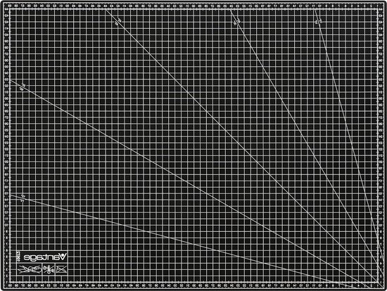 Foto: Zelfherstellende dahle snijmat a2 45 x 60 cm zwart met raster