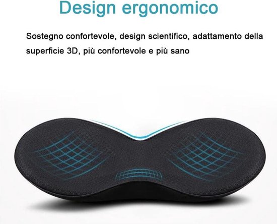 Coussin de siège de voiture universel, coussin en mousse à mémoire de forme pour soutien du dos, lavable et respirant, noir