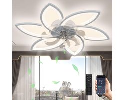 Plafondventilator met Verlichting - Met Afstandbediening - Stil in Gebruik - Stille Plafondventilator - Verlichting Woonkamer