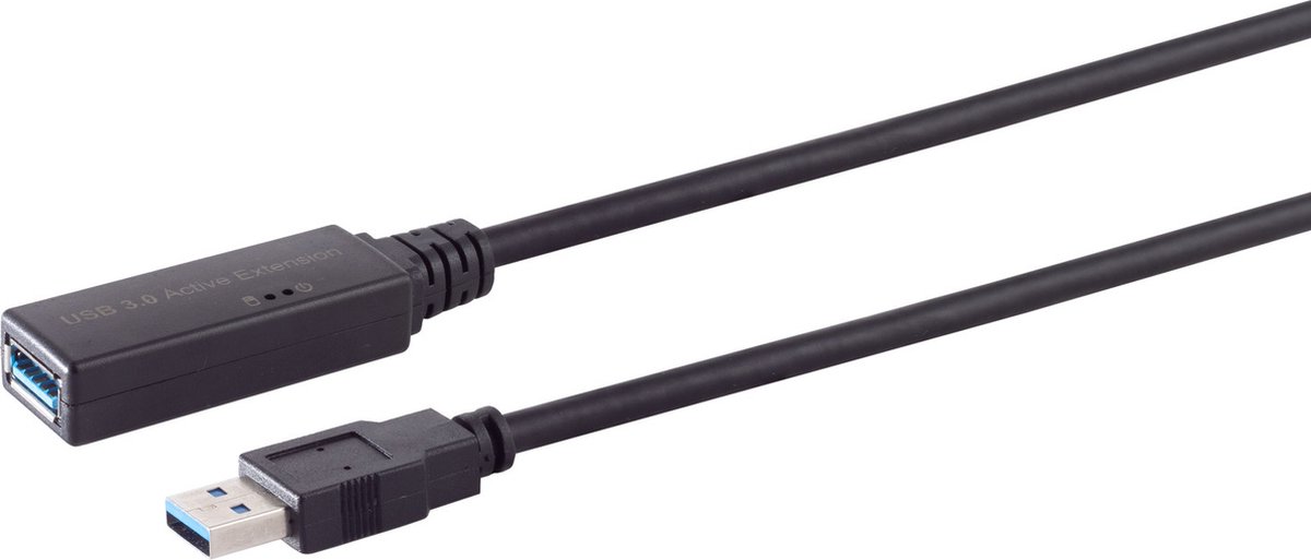 Image of Actieve USB naar USB verlengkabel - voeding via Micro USB - USB3.0 - tot 0,9A - 30 meter