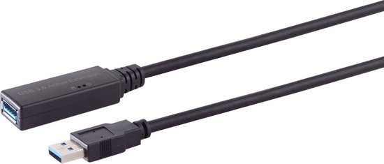 Actieve USB naar USB verlengkabel - voeding via Micro USB - USB3.0 ...