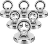Lot De 10 Aimants Néodyme Puissants 36mm - Force 55kg, Avec Trou - Pour Pêche Magnétique, Atelier, Bricolage