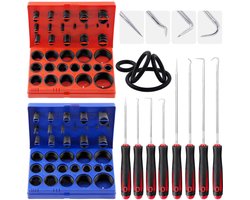 O-ring Assortiment Kit - 834 stuks Metrisch & SAE - Rubber O-ringen - Picks & Haken - Gereedschapstas - Loodgieterswerk Gas Automotive Repair