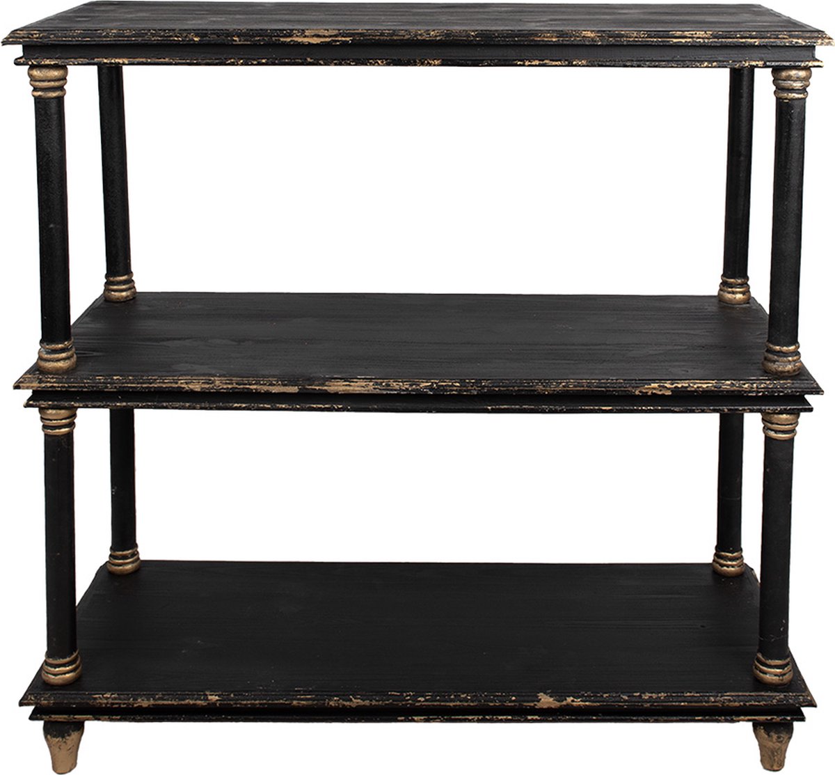 Clayre & Eef Boekenkast 110x40x113 cm Zwart Hout