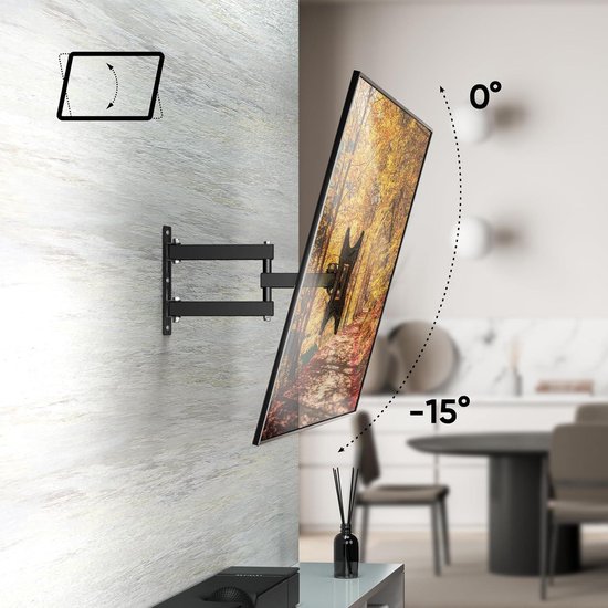 RICOO N0911, monitor wandhouder, kantelbaar, plat, Fix, Universal 13-27