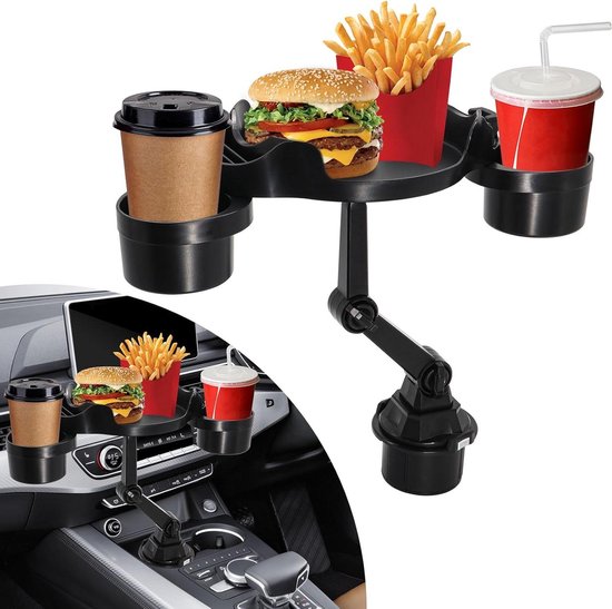 thumbnail: Bekerhouder Voor Tafel - Verstelbare Klem Voor Bureau, Keuken Of Camping, Wit, Ruimtebesparend