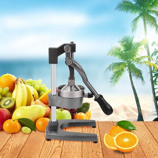 Professionele citruspers - handmatige citruspers voor sinaasappels en limoenen - metalen citroenpers - hoogwaardige keuken citruspers (grijs) citruspers — afbeelding 3