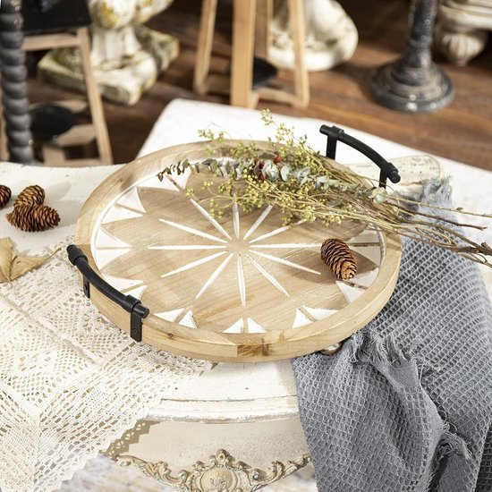 Tray Dienblad met Handvat Hout Landelijke stijl | Kadoshop 077