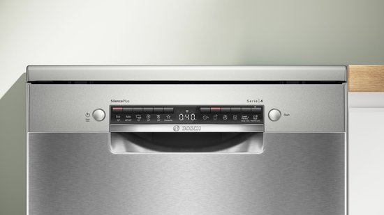 Bosch SMS4EMI06E- Serie 4 - Vrijstaande vaatwasser - 60 cm - RVS - Energielabel B - Home Connect