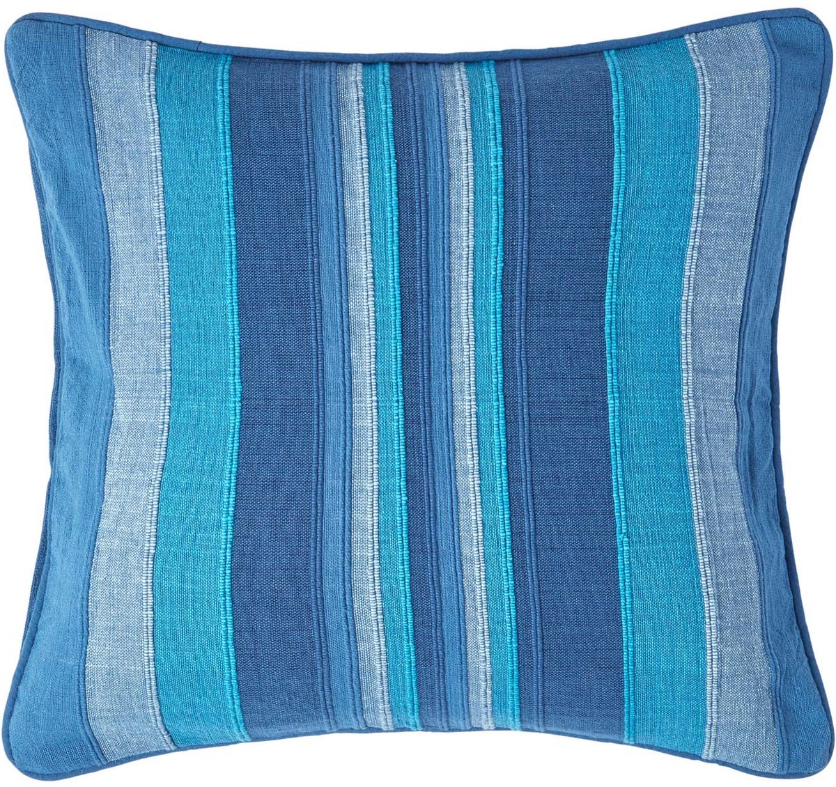 Homescapes Marokko kussenhoes in blauw, 100% katoen, 45 x 45 cm