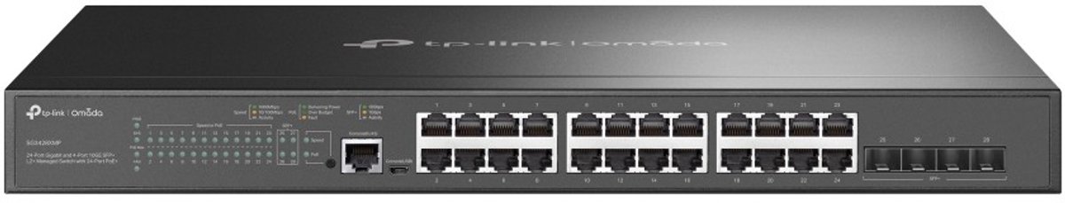 TP-Link TL-SG3428XMP - Netwerk Switch - Managed - JetStream - 24-Poorten